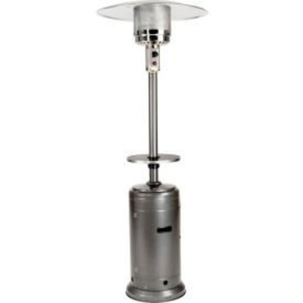 Hiland Patio Heater With Steel Table, 48000 BTU, Propane, Silver HLDS01-CBT